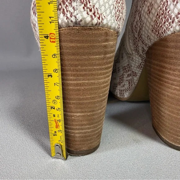 Dingo Kitty Kat Snake Print Fringe Tall Western Leather Boots like new - Picture 14 of 15